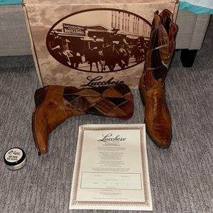 Lucchese reptile and exotic leather boots! Barely worn